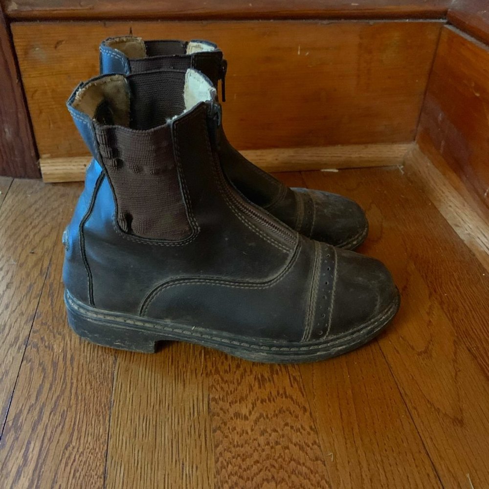 Girls Zip Up Paddock Boots Horse Riding Boots 2M